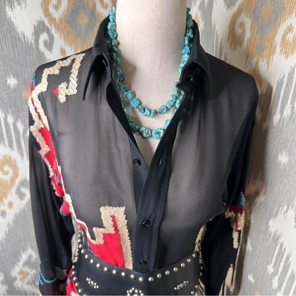 Ralph Lauren Collection Antonella Geometric
Beaded Blouse - Picture 4 of 17